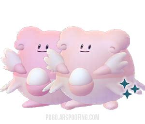 blissey pogo|shiny blissey vs normal.